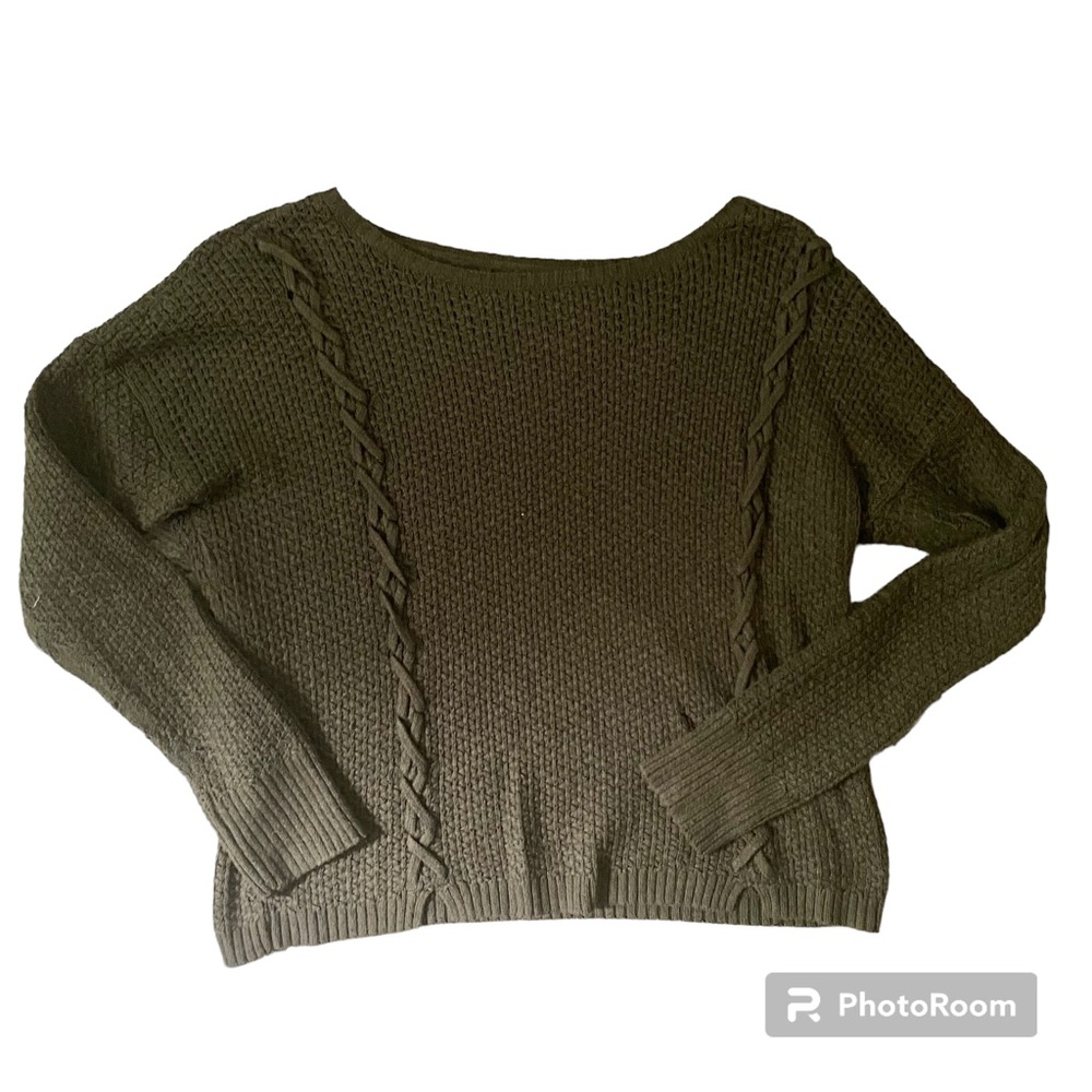 Green knit sweater